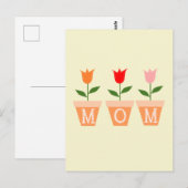 Carte Postale Conception de fleurs pour maman (Devant / Derrière)