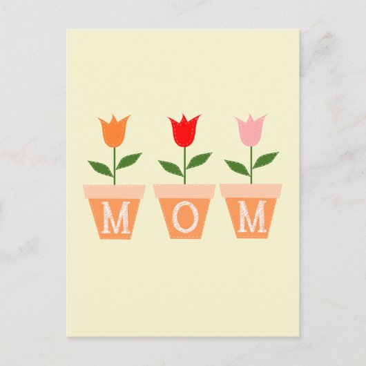 Carte Postale Conception de fleurs pour maman (Devant)
