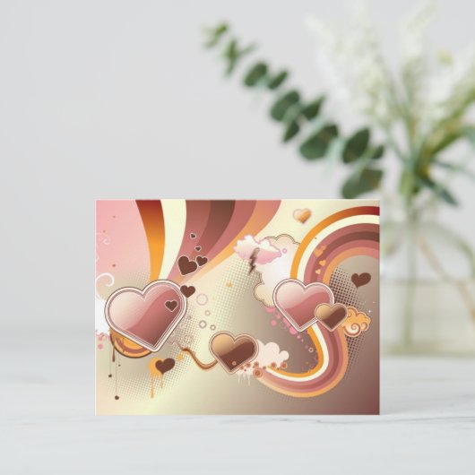 Carte Postale Conception de fond stylé (Debout devant)