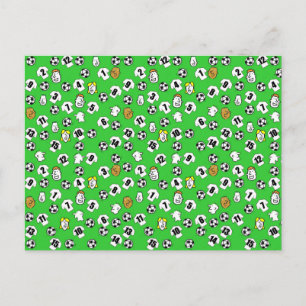 Carte Postale Conception de football avec chemises blanches