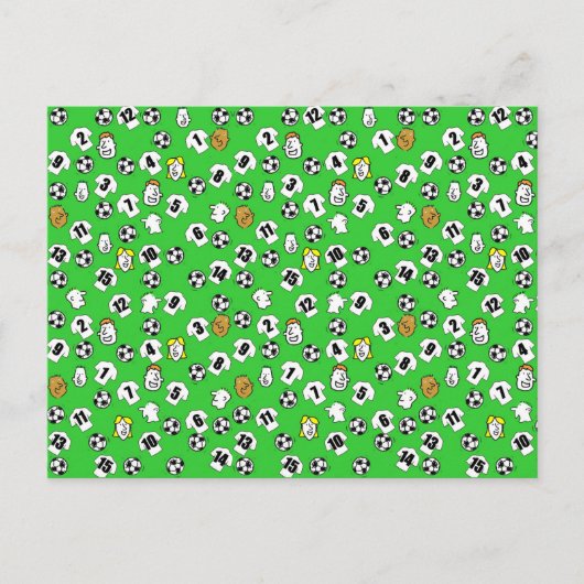 Carte Postale Conception de football avec chemises blanches (Devant)
