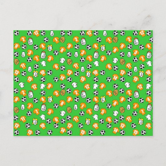 Carte Postale Conception de football avec des maillots dorés (Devant)
