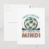 Carte Postale Conception de football drôle (Devant / Derrière)