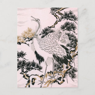 Carte Postale Conception de grue japonaise