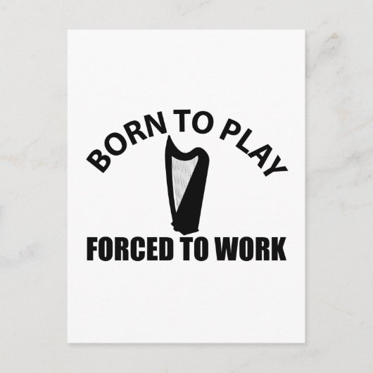 Carte Postale conception de harpe celtique (Devant)