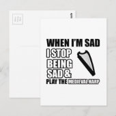 Carte Postale Conception de Harpe cool (Devant / Derrière)