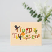 Carte Postale Conception de jour de Thanksgiving heureux (Debout devant)