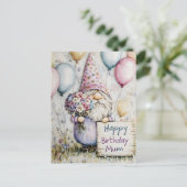 Carte Postale Conception de joyeux anniversaire pour maman avec  (Debout devant)