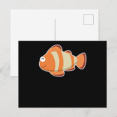 Carte Postale Conception de la baleine de natation de phoque d'o (Devant / Derrière)