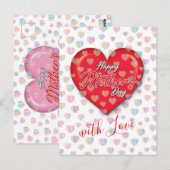 Carte Postale Conception de la fête des mères (Devant / Derrière)