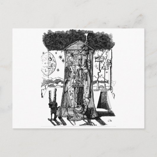 Carte Postale Conception de la lumière sur la lune (Devant)