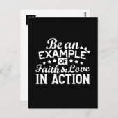 Carte Postale Conception de la motivation chrétienne - Foi, Amou (Devant / Derrière)