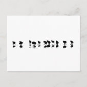 Carte Postale Conception de la pièce - Noir sur Blanc (Devant)