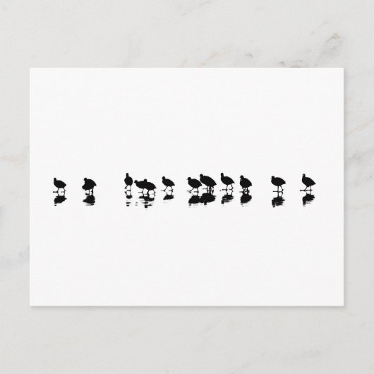 Carte Postale Conception de la pièce - Noir sur Blanc (Devant)
