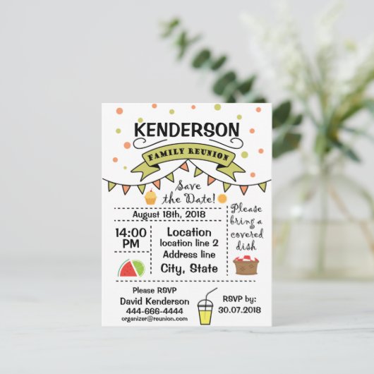 Carte Postale Conception de la réunion familiale (Debout devant)