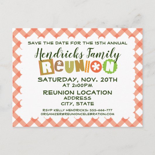 Carte Postale Conception de la réunion familiale (Devant)