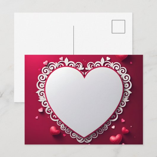 Carte Postale Conception de la Saint Valentin (Devant / Derrière)