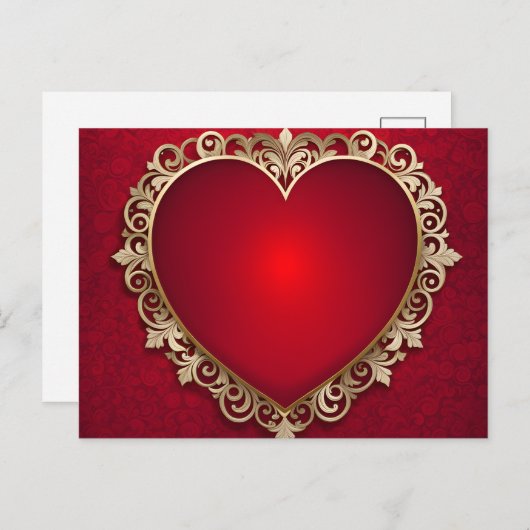 Carte Postale Conception de la Saint Valentin (Devant / Derrière)