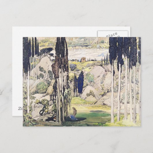 Carte Postale Conception de la scène pour l'Acte I de 'Daphnis e (Devant / Derrière)