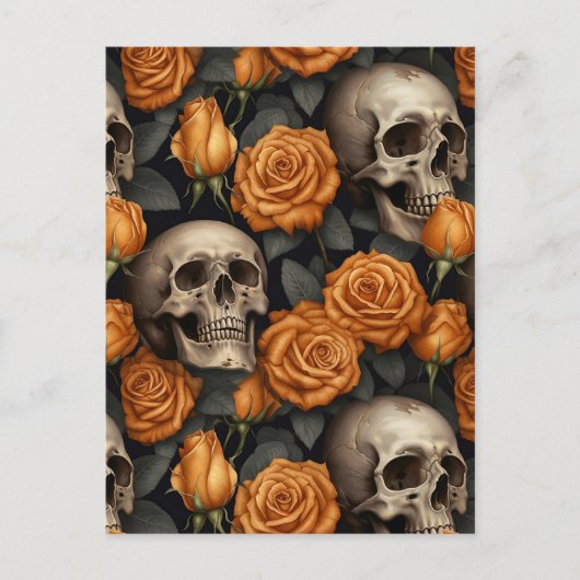 Carte Postale Conception de la série A Skull and Roses 11 (Devant)