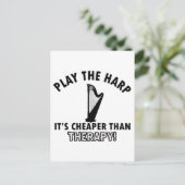 Carte Postale conception de la thérapie harpe (Debout devant)