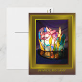 Carte Postale Conception de lampe d'iris japonais (Devant / Derrière)