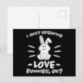 Carte Postale Conception de lapins d'amour Lapin mignon Cadeau d (Devant / Derrière)