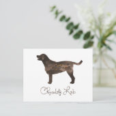 Carte Postale Conception de l'aquarelle du laboratoire de chocol (Debout devant)