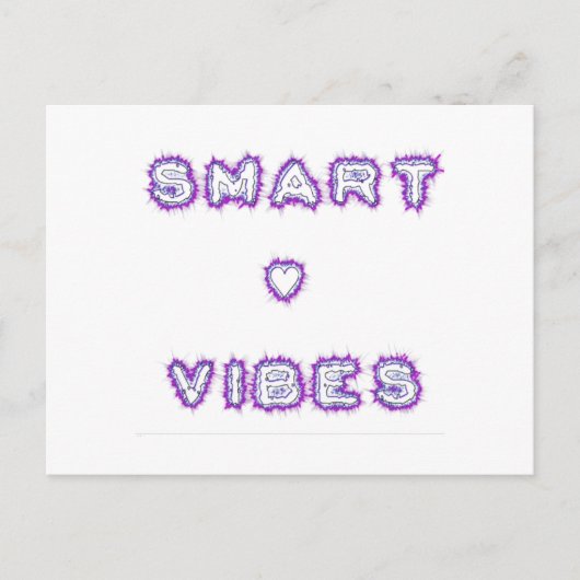 Carte Postale Conception de l'art texte de devis Smart Vibes (Devant)