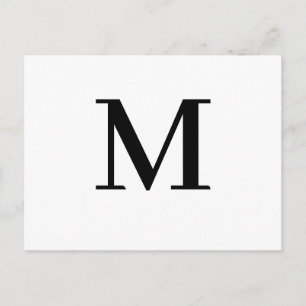Carte Postale Conception de lettre initiale moderne minimaliste