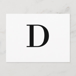 Carte Postale Conception de lettre initiale moderne minimaliste