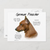 Carte Postale Conception de l'histoire allemande Pinscher (Devant / Derrière)