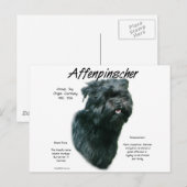 Carte Postale Conception de l'historique Affenpinscher (Devant / Derrière)