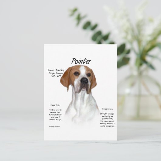 Carte Postale Conception de l'historique des pointeurs (Debout devant)