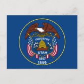 Carte Postale Conception de l'indicateur d'état Utah (Devant)