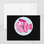 Carte Postale Conception de l'océan de poissons baleine nageant  (Devant / Derrière)