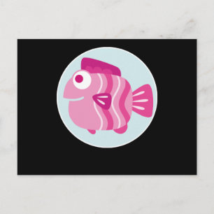 Carte Postale Conception de l'océan de poissons baleine nageant