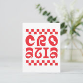 Carte Postale conception de logo de pays Croatie (Debout devant)