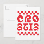 Carte Postale conception de logo de pays Croatie (Devant / Derrière)