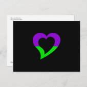 Carte Postale conception de logo de système mv - amour et (Devant / Derrière)