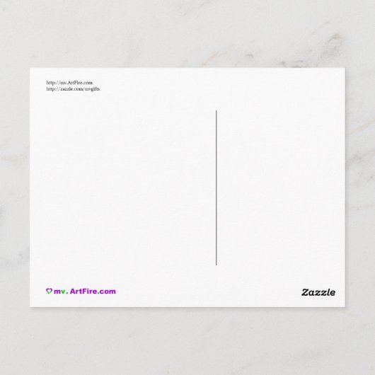 Carte Postale conception de logo de système mv - amour et (Dos)