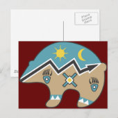 Carte Postale Conception de l'ours tribal (Devant / Derrière)