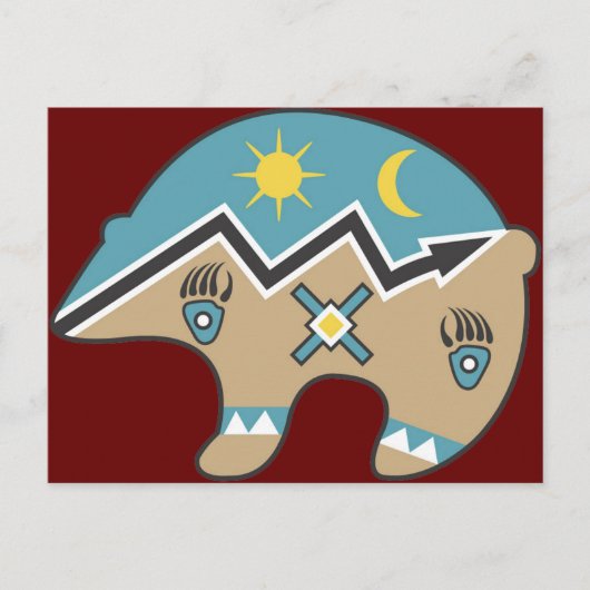 Carte Postale Conception de l'ours tribal (Devant)