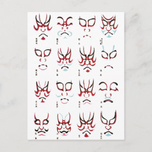 Carte Postale Conception de maquillage Kabuki