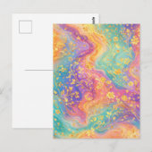 Carte Postale Conception de monogramme floral abstrait moderne p (Devant / Derrière)