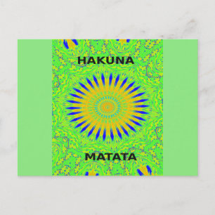 Carte Postale Conception de motif africain en impression d'art v