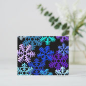 Carte Postale Conception de motif de flocons de neige 3D (Debout devant)