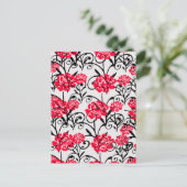 Carte Postale Conception de motif d'illustration florale de fleu (Debout devant)