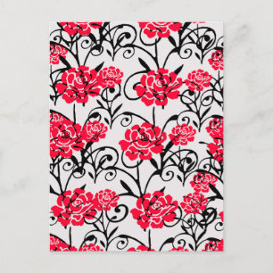 Carte Postale Conception de motif d'illustration florale de fleu