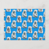 Carte Postale Conception de motif d'ours polaire bleu (Dos)